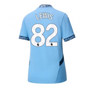 Manchester City Rico Lewis #82 Replika Hjemmebanetrøje Dame 2024-25 Kortærmet